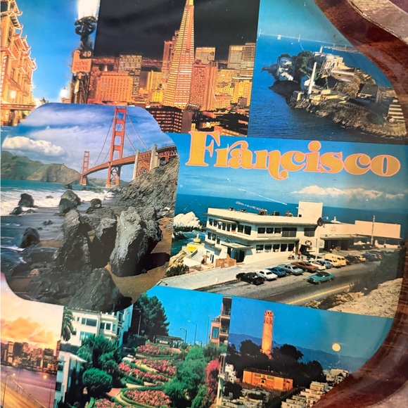 Vintage San Francisco Souvenir Serving Tray - Scenic Collage - Picture 4 of 6